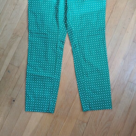 Gap Cropped Pants in Green & White - SZ 6 - Picture 2 of 8